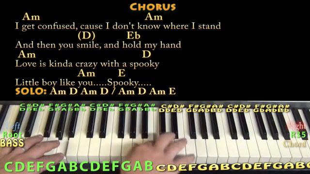 Spooky (Dusty Springfield) Jamtrack Chord Chart In Am With Chords/Lyrics