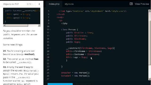 Codecademy PHP Property Panic 2 смотреть онлайн