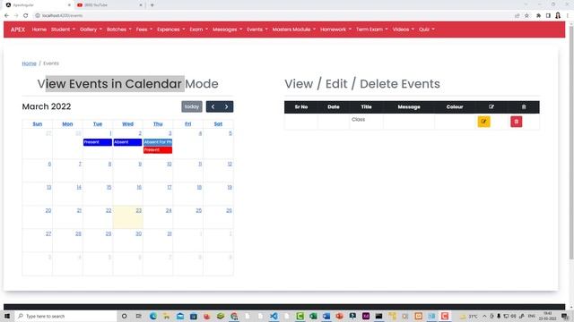 FullCalendar / Event Calendar With Javascript Angular 13 смотреть онлайн