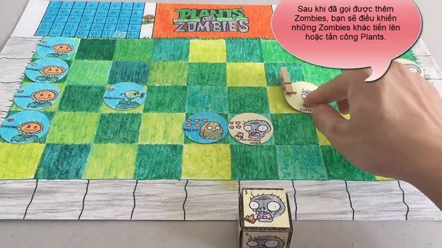 Sáng Tạo Board Game - PLANTS VS. ZOMBIES - Diy Plants VS. Zombies Board Game Tutorial смотреть онлайн