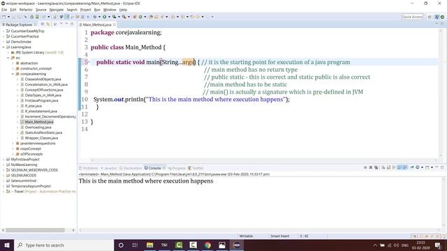 Main Method In Java - learning and interview preparation смотреть онлайн