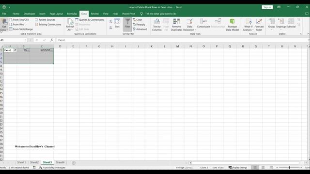 How to Delete Blank Rows in Excel смотреть онлайн