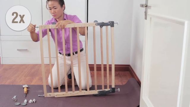 Nina - extendable wooden gate - Wall mounted - Installation смотреть онлайн