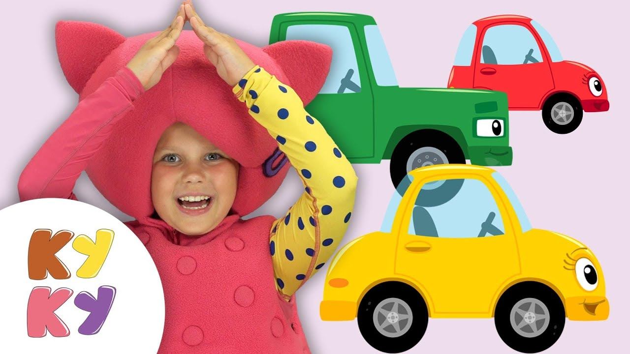 МАШИНКИ И ГАРАЖИ - Кукутики - Песенка мультик для детей учим цвета смотреть онлайн