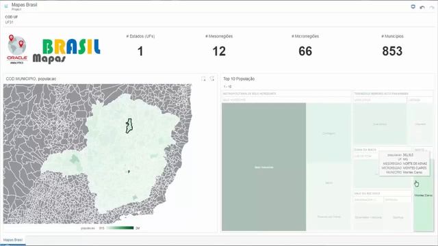 Oracle Analytics - Mapas Brasil - Video 2 - Navigation and DrillDowns смотреть онлайн
