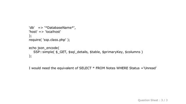 MySQL : How to use 'WHERE' clause using ssp.class.php DataTables смотреть онлайн