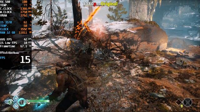 GOD OF WAR | AMD RX 580 + i5 3570 | 1080p, Original, Ultra, Low смотреть онлайн