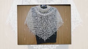 Ажурная шаль спицами  "СЕЛЕСТА"