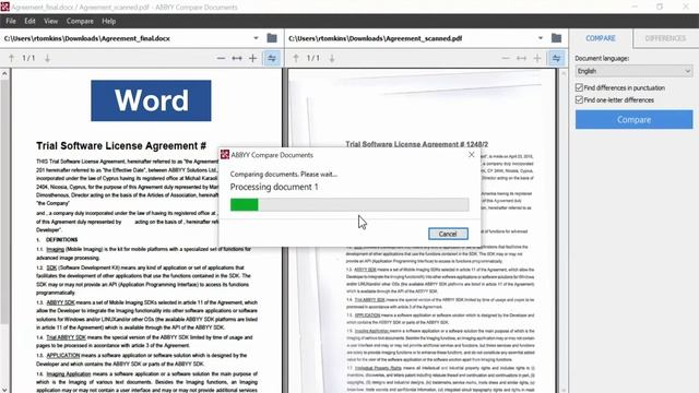 Как сравнить текст отсканированного документа с текстом исходного документа в Word? смотреть онлайн