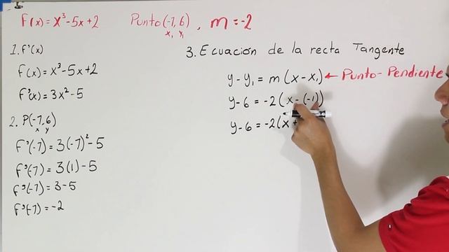 Matemáticas - Hallar la pendiente de la recta tangente a una curva + Gráfica. смотреть онлайн