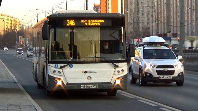 Пригородный автобус ЛиАЗ-5292.65-03 с маршрутом №346 "Посёлок Коренёво - Метро Выхино" смотреть онлайн