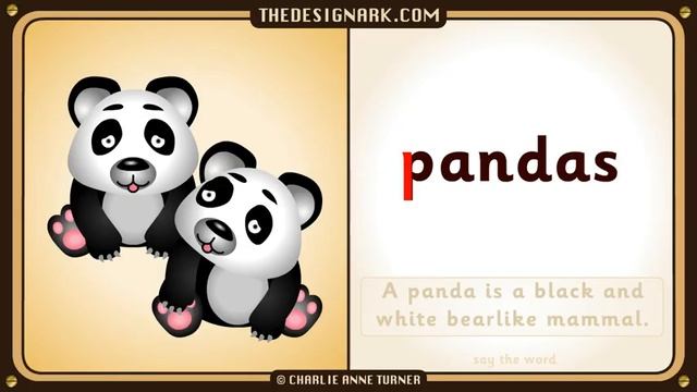 PANDA: How To Pronounce The English Word Panda