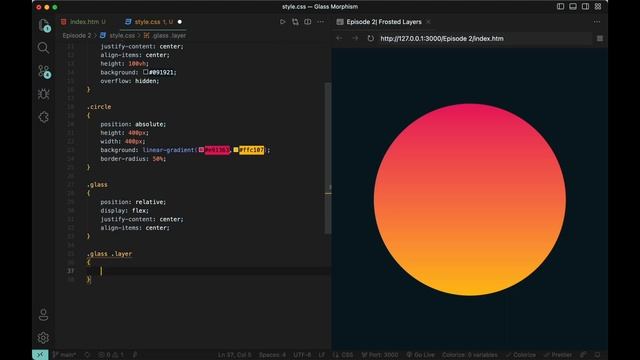 Glass Morphism | Episode 2 | Frosted Layer | HTML CSS Java Script | Web Development смотреть онлайн