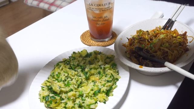 ENG) 남자 요리브이로그, 먹방으로 월요병 치유 가능할까.. 정도의 브이로그, 족발요리, 마늘족발, 족발볶음, 부추비빔밥, 야식지존, 초코스콘, 홈베이킹, 팽이버섯조림, 말차쿠