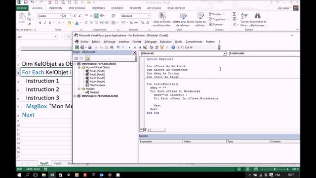 VBA 2 : Boucle For Each - Next et MsgBox смотреть онлайн