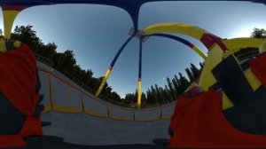 [360 VR video] Flat Ride Roller Coaster Giant Swinging Disc 60fps 4K