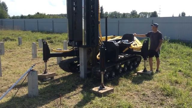 Забивание свай для коттеджа смотреть онлайн