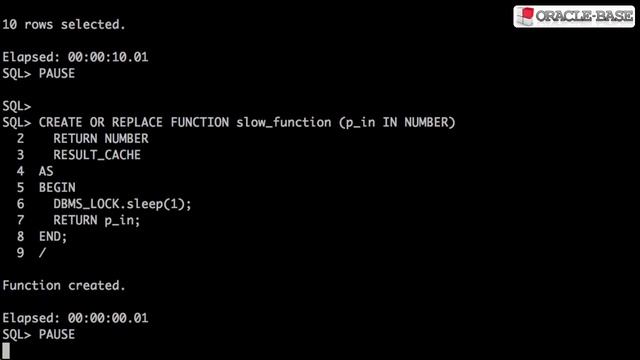 Efficient Function Calls From SQL (Part 3) : PL/SQL Function Result Cache смотреть онлайн