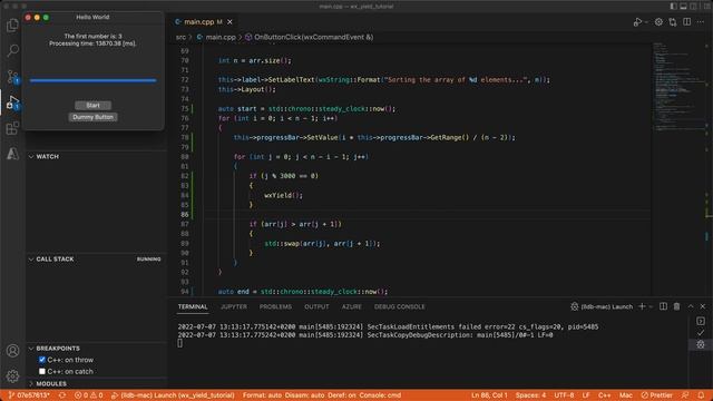 wxWidgets: Background Processing with wxYield and Idle Events смотреть онлайн