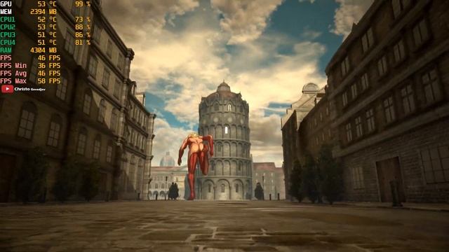 Attack on Titan 2 [PC] GTX 1050 Ti 4GB GDDR5 & Intel Pentium G4560 смотреть онлайн