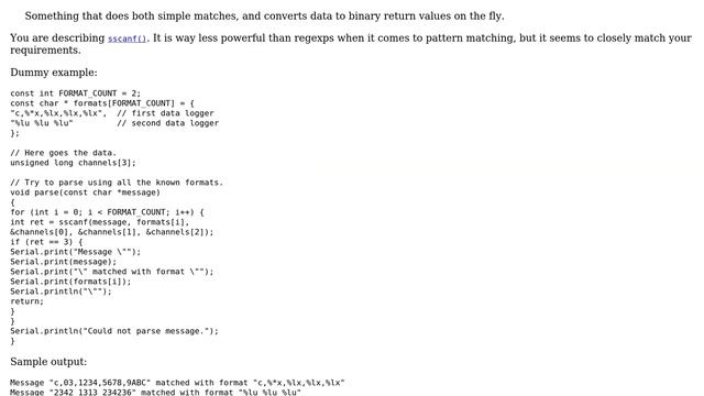 Arduino: Extract binary data from text string. Like Perl pack, not just regexp (2 Solutions!!) смотреть онлайн