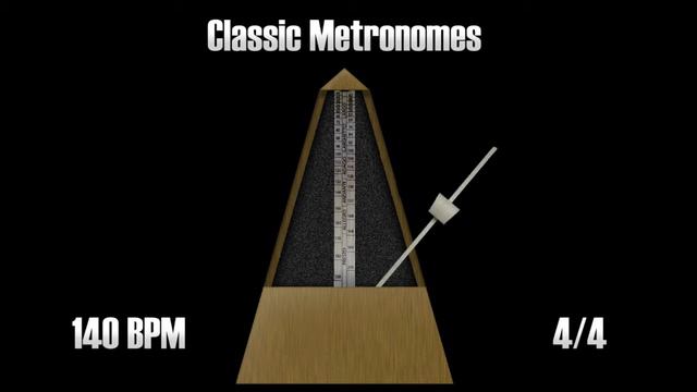140 BPM 4/4 Wooden Metronome (Click Track in HD) смотреть онлайн