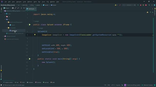 Electricity Billing System | Java Project | How To Create A Splash Screen | Splash Screen