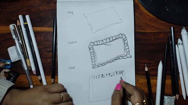 How to draw pillow | Easy Medium Hard | #pillow | #pillowdrawing | Sketch & Draw смотреть онлайн
