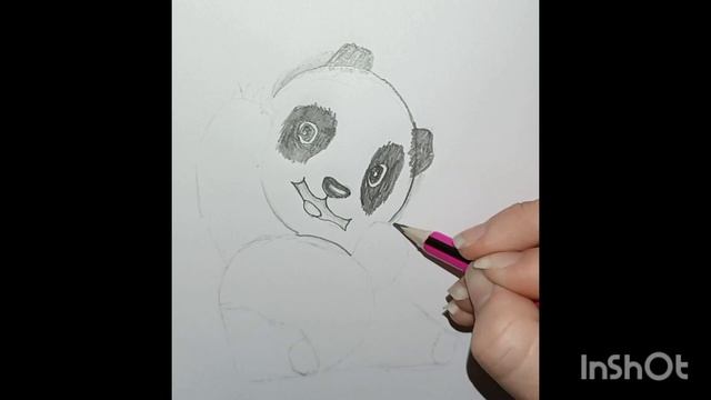 Панда простым карандашом. смотреть онлайн