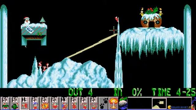 Holiday Lemmings gameplay (PC Game, 1992) смотреть онлайн