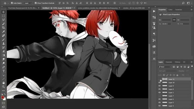 Speedart - Yukihira Soma in Photoshop #5 [Free Banner Download] смотреть онлайн