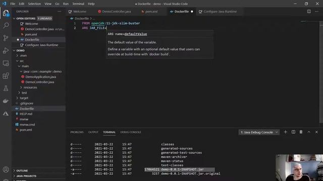 Docker: Vi skapar en Spring.IO Java app och kör i en container смотреть онлайн