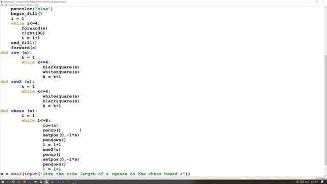 Python Program| Turtle Module | Chessboard смотреть онлайн