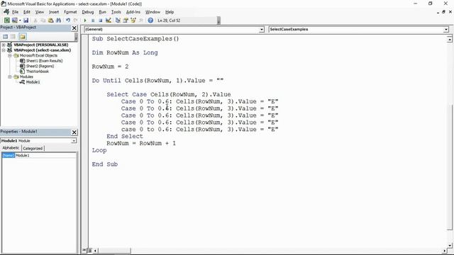 Excel VBA Select Case Statement - Two Examples смотреть онлайн