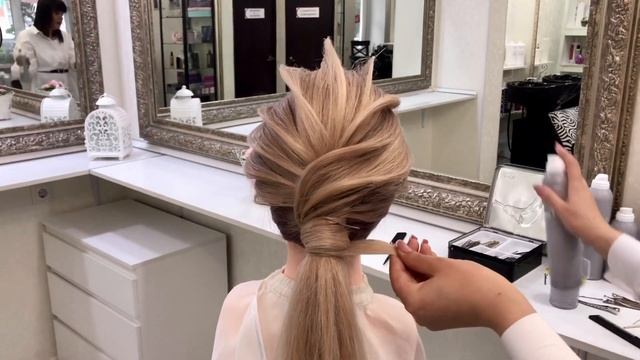 Текстурный хвост. Пошаговый уроки. Красивые прически. Анна Саядян. смотреть онлайн