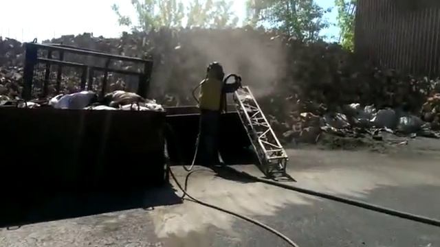 Пескоструйная обрабока вышки сотовой связи на базе в Новосибирске смотреть онлайн