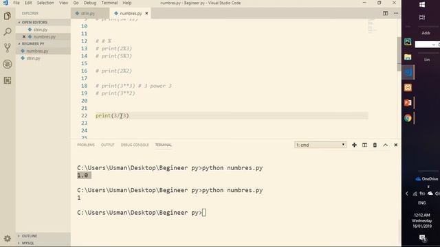 Python Tutorial for Beginners 3 Urdu/Hindi: - Working with numeric data смотреть онлайн