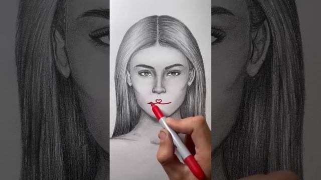 How to draw Red Lips! #makeup смотреть онлайн