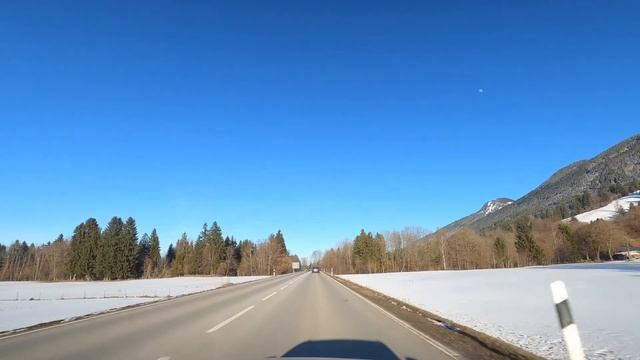 Driving Germany: B17 Füssen (Alatsee) - Schongau - 4k Scenic Drive Bavaria Voralpenland