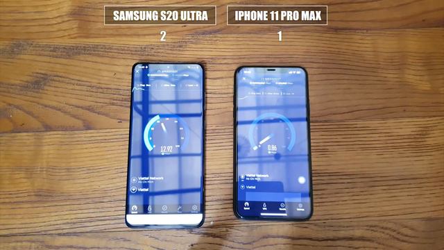 Samsung S20 Ultra vs iPhone 11 Pro Max | test video dis play, speedtest Comparison смотреть онлайн