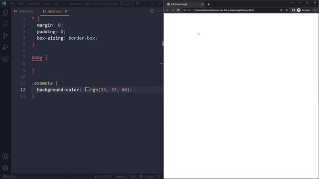 Make a Div 100% Height of Browser Window / Screen смотреть онлайн
