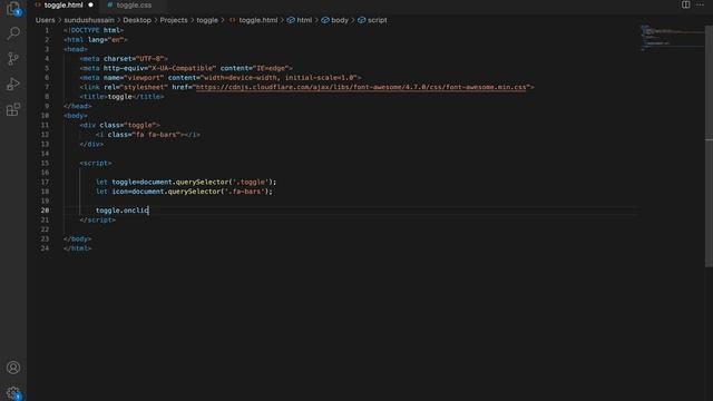 Toggle | Javascript смотреть онлайн