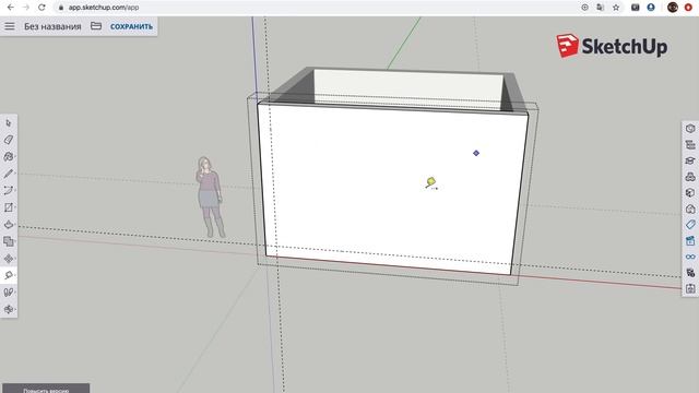 SketchUp Урок 3 - Работа с размерами