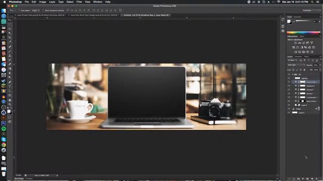 Desk Mockup Header Tutorial ( "WorkSpace" Banner Design) смотреть онлайн