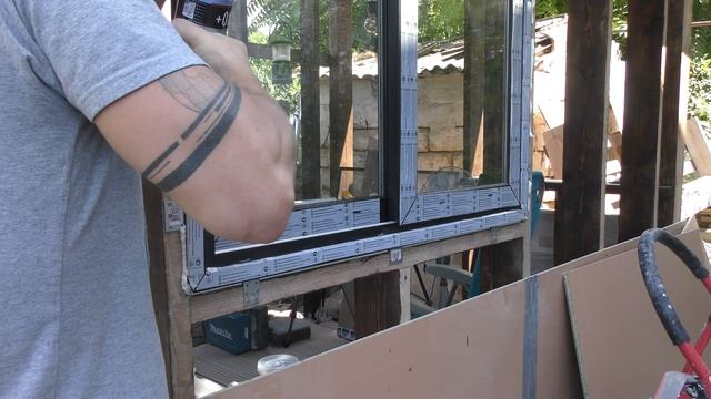 Монтаж раздвижных окон в беседке [№104]