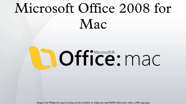 Microsoft Office 2008 for Mac смотреть онлайн