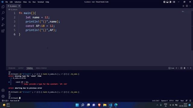 Constants in Rust | Rust Complete Tutorial In Hindi | #8 смотреть онлайн