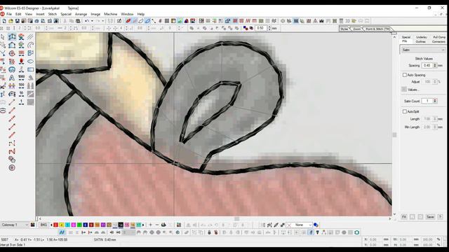 Embroidery Studio | Wilcom Machine Embroidery Design - Making Cartoon | Tatami | Surat Textile