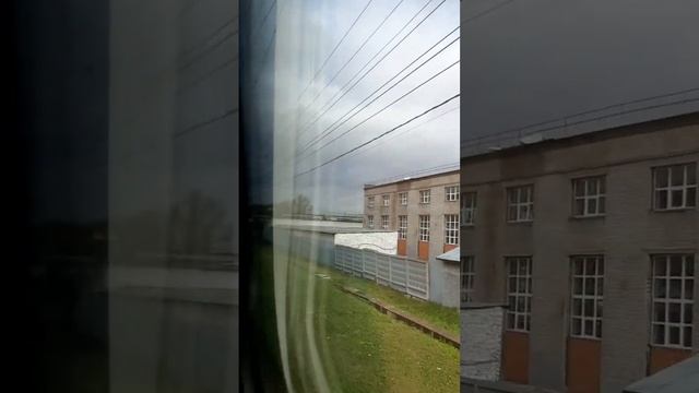 Московское направление ОКТ ж/д| Металлострой - СПБ-Московский из окна двухэтажного поезда N 030У. смотреть онлайн