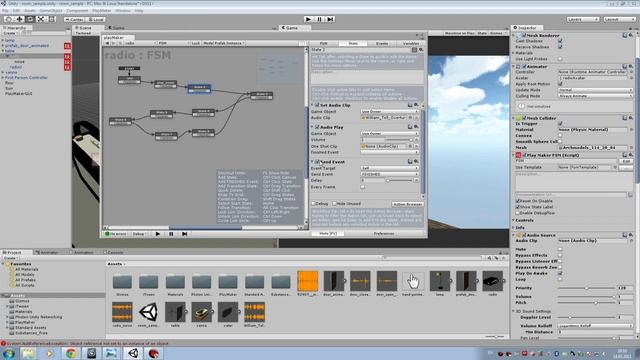 Playmaker для Unity 3D создание радио